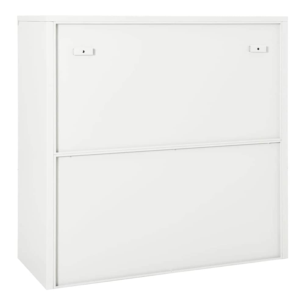 Sliding Door Cabinet 90x40x90 cm Steel White