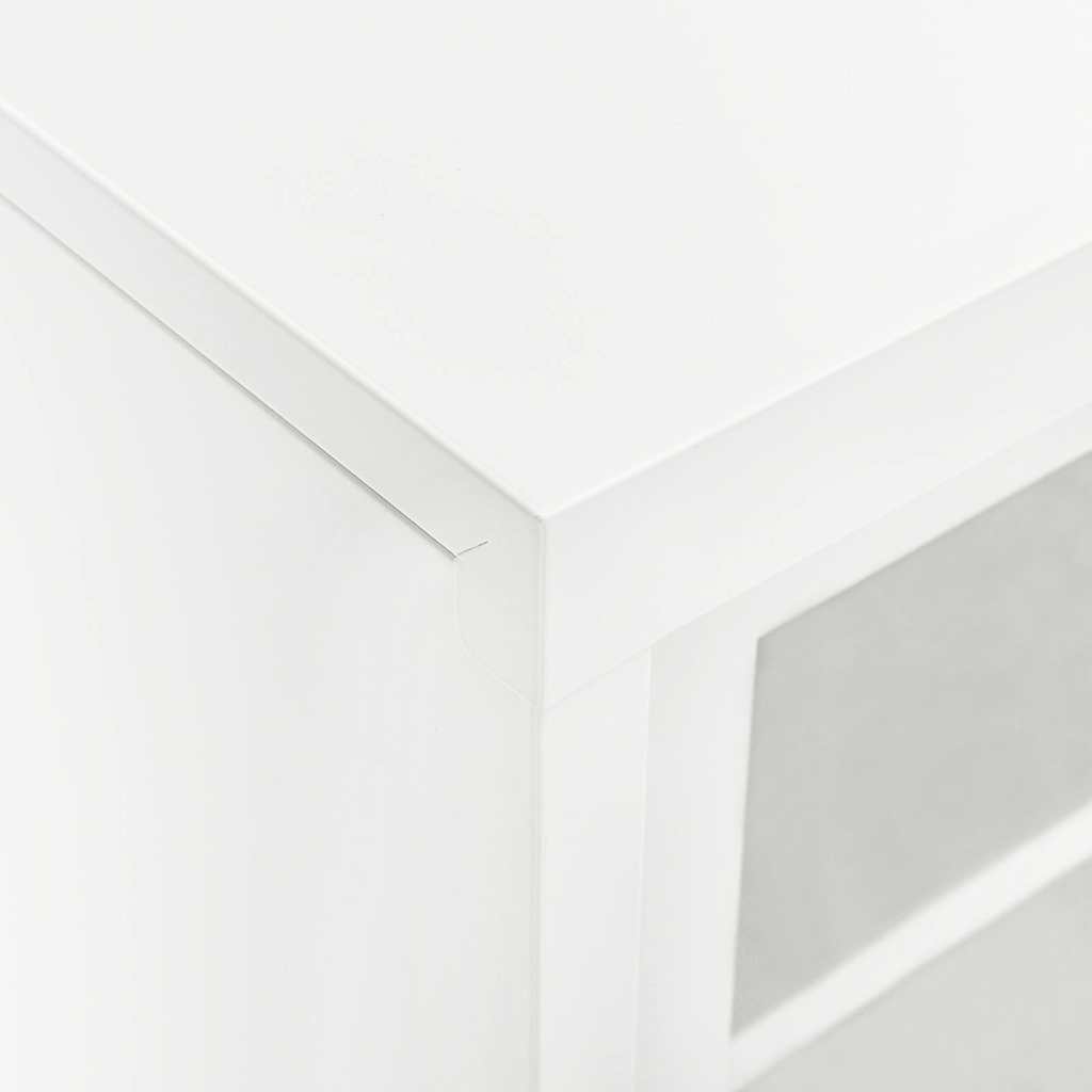 Sliding Door Cabinet 90x40x90 cm Steel White