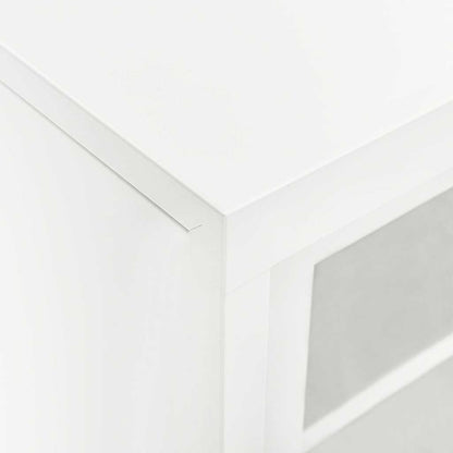 Sliding Door Cabinet 90x40x90 cm Steel White