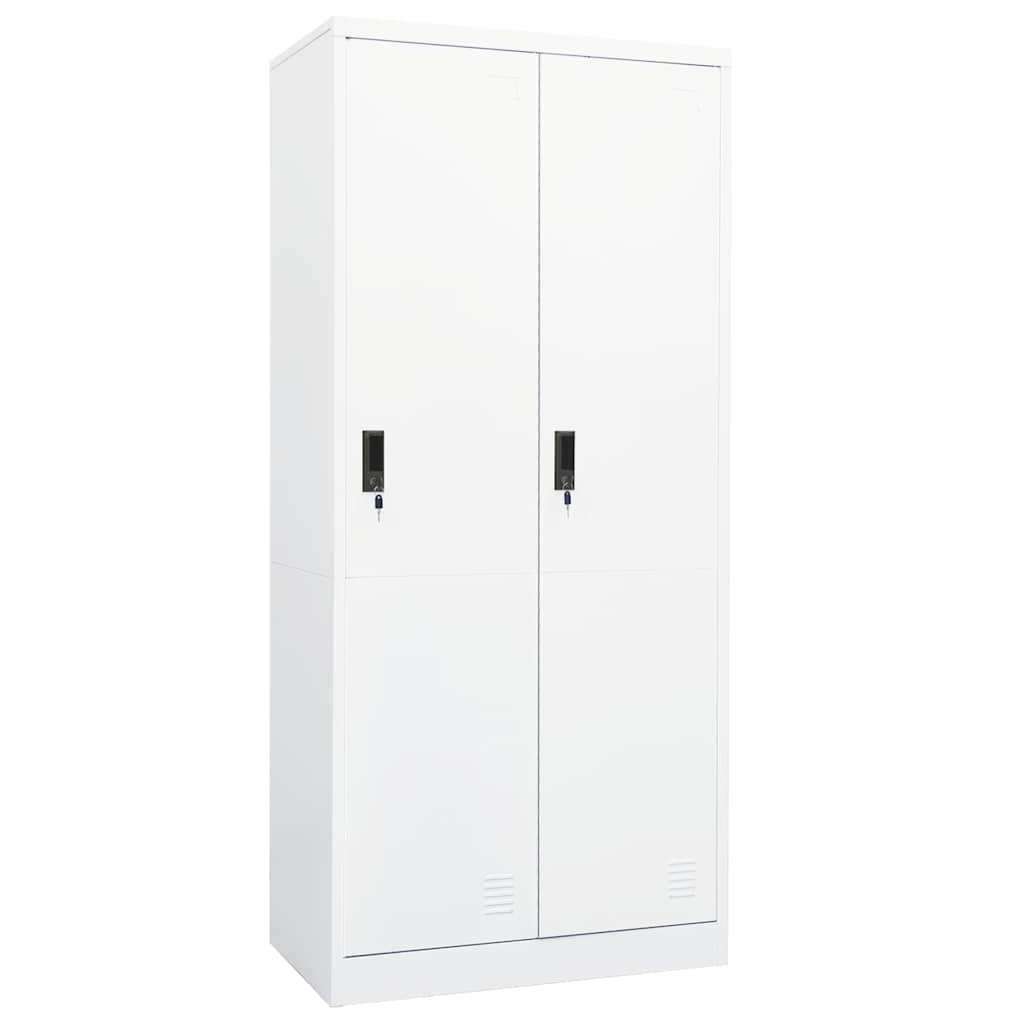 vidaXL Wardrobe | White | Steel | Large | Wardrobe | Rectangular | Modern 1