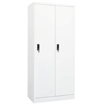 vidaXL Wardrobe | White | Steel | Large | Wardrobe | Rectangular | Modern 1