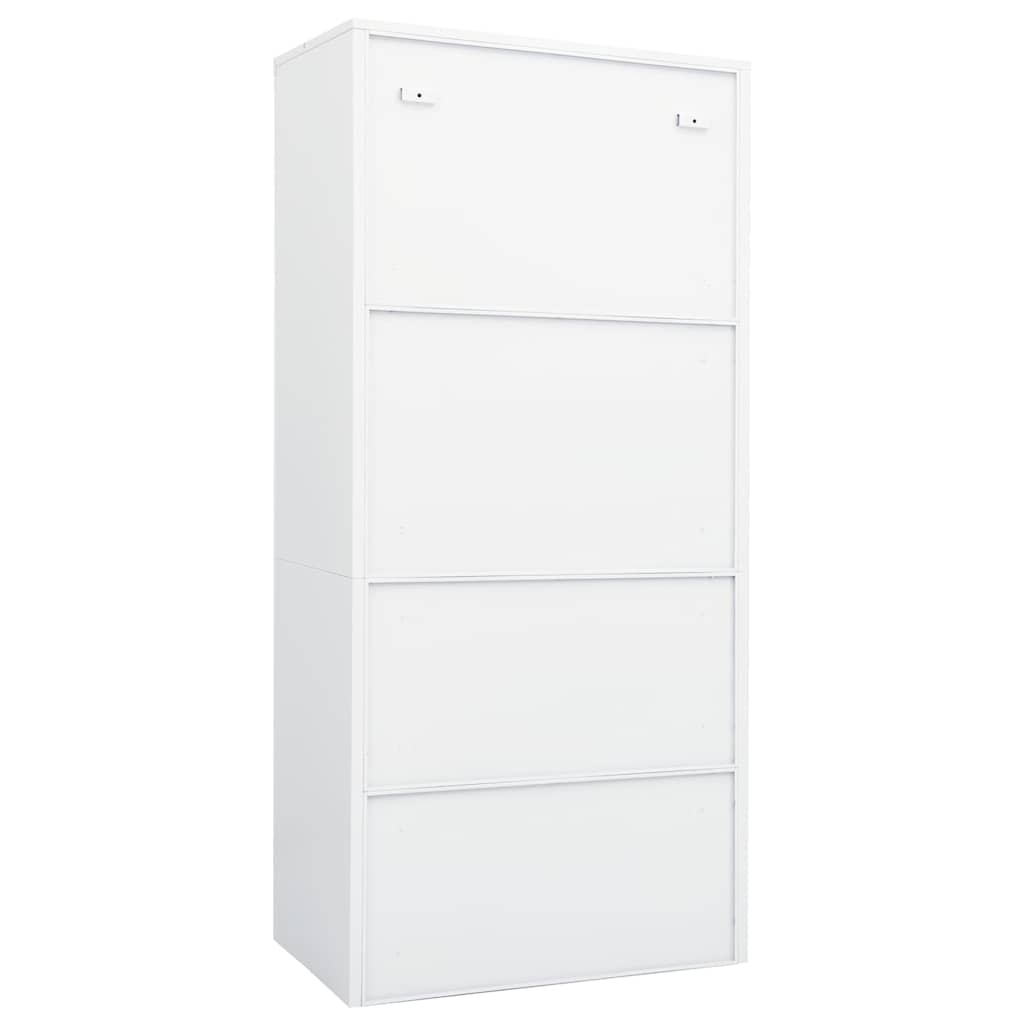 vidaXL Wardrobe | White | Steel | Large | Wardrobe | Rectangular | Modern 4