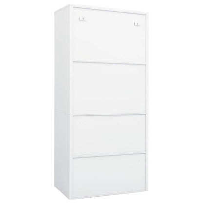 vidaXL Wardrobe | White | Steel | Large | Wardrobe | Rectangular | Modern 4