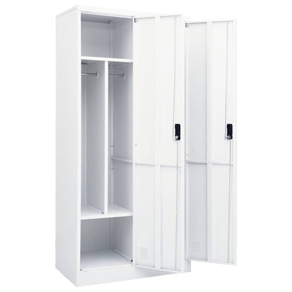 vidaXL Wardrobe | White | Steel | Large | Wardrobe | Rectangular | Modern 5