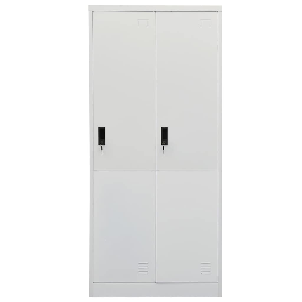 vidaXL Wardrobe | Light Grey | Steel | Medium | Wardrobe | Rectangular 2