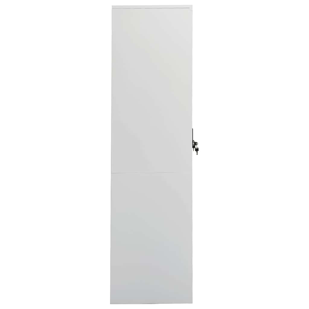 vidaXL Wardrobe | Light Grey | Steel | Medium | Wardrobe | Rectangular 3