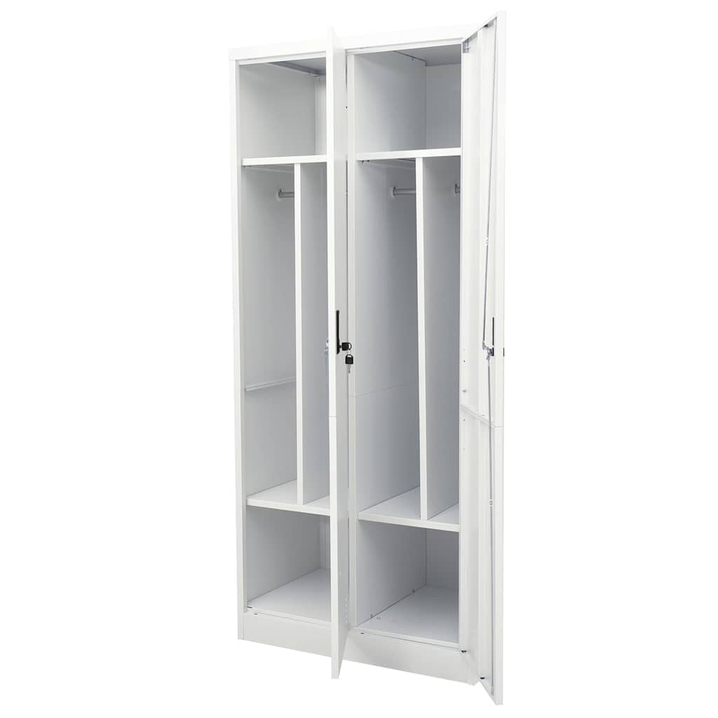 vidaXL Wardrobe | Light Grey | Steel | Medium | Wardrobe | Rectangular 6