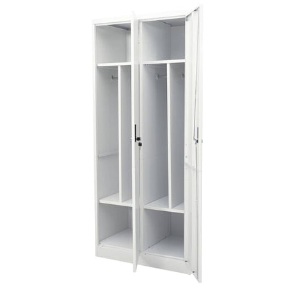 vidaXL Wardrobe | Light Grey | Steel | Medium | Wardrobe | Rectangular 6