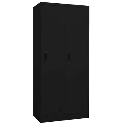 vidaXL Wardrobe | Black | Steel | 80x50x180 cm | Wardrobe | Rectangular 1