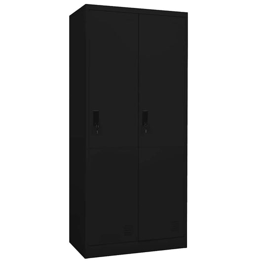 vidaXL Wardrobe | Black | Steel | 80x50x180 cm | Wardrobe | Rectangular 1