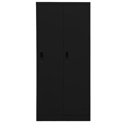 vidaXL Wardrobe | Black | Steel | 80x50x180 cm | Wardrobe | Rectangular 2
