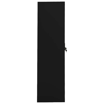 vidaXL Wardrobe | Black | Steel | 80x50x180 cm | Wardrobe | Rectangular 3