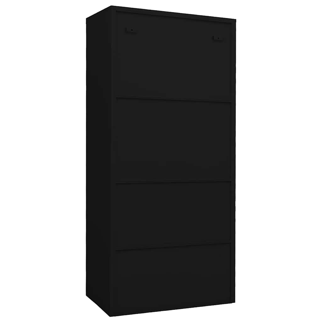 vidaXL Wardrobe | Black | Steel | 80x50x180 cm | Wardrobe | Rectangular 4