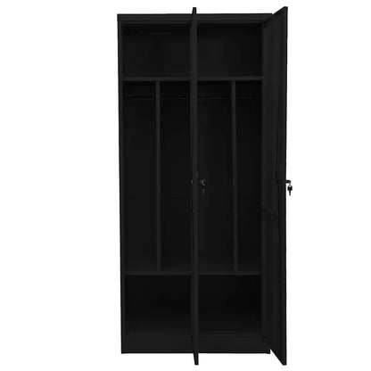 vidaXL Wardrobe | Black | Steel | 80x50x180 cm | Wardrobe | Rectangular 6