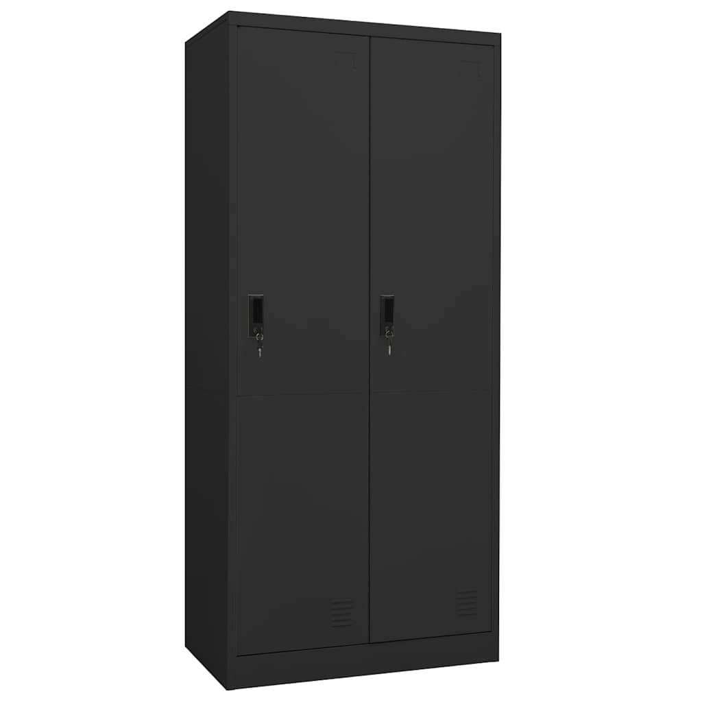 vidaXL Wardrobe | Anthracite | Steel | 80 cm width, 50 cm depth, 180 cm height 1