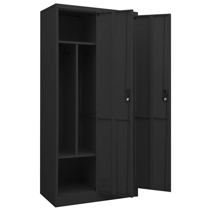 vidaXL Wardrobe | Anthracite | Steel | 80 cm width, 50 cm depth, 180 cm height 5