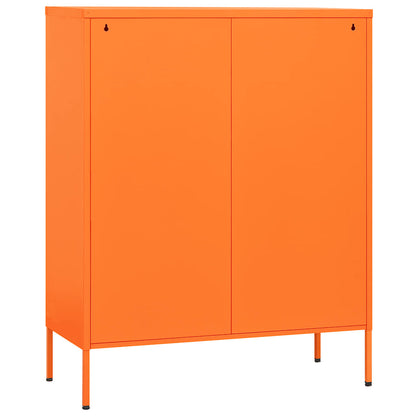 vidaXL Chest of Drawers Orange 80x35x101.5 cm Steel 5