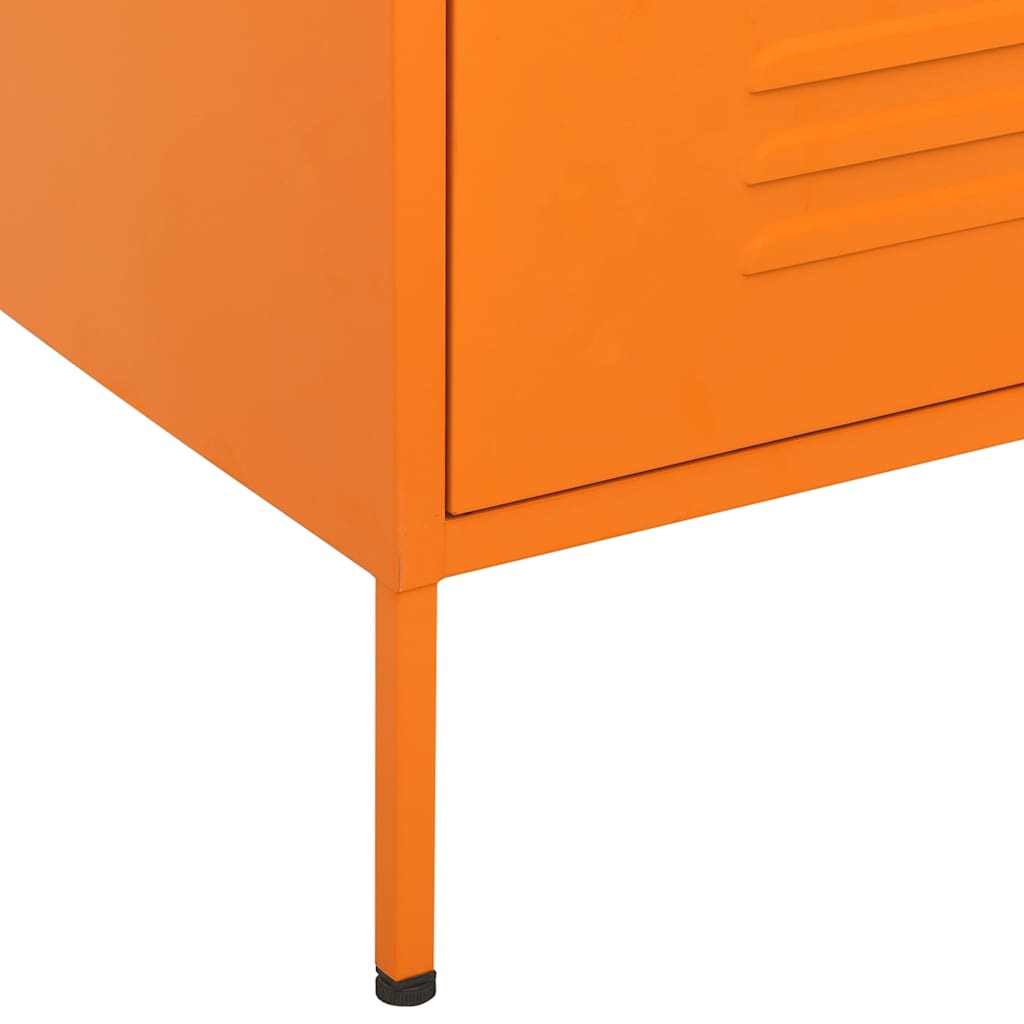 vidaXL Chest of Drawers Orange 80x35x101.5 cm Steel 6