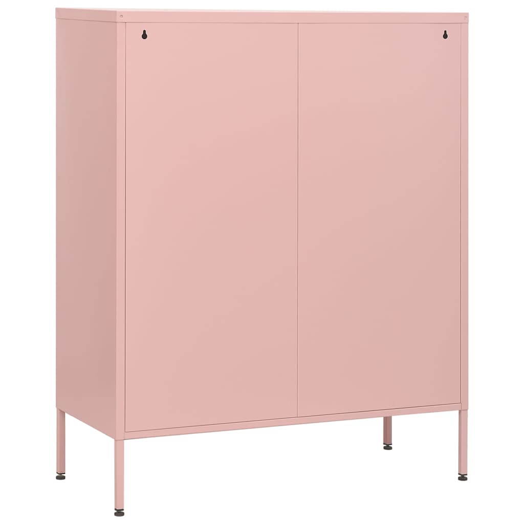 vidaXL Chest Of Drawer | Pink | Steel | Large | Adjustable Armrests 5