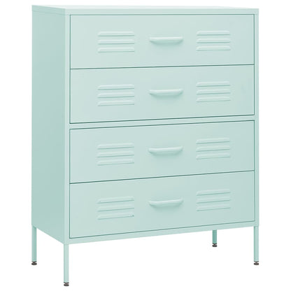 vidaXL Chest Of Drawer | Mint | Steel | 80x35x101.5 cm | Adjustable Feet 2