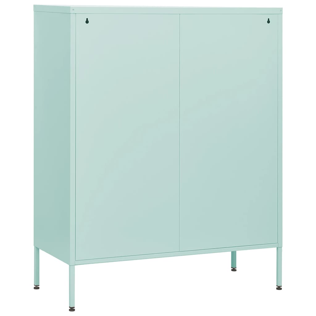 vidaXL Chest Of Drawer | Mint | Steel | 80x35x101.5 cm | Adjustable Feet 5