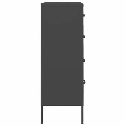 vidaXL Chest of Drawers Anthracite 80x35x101.5 cm Steel 4