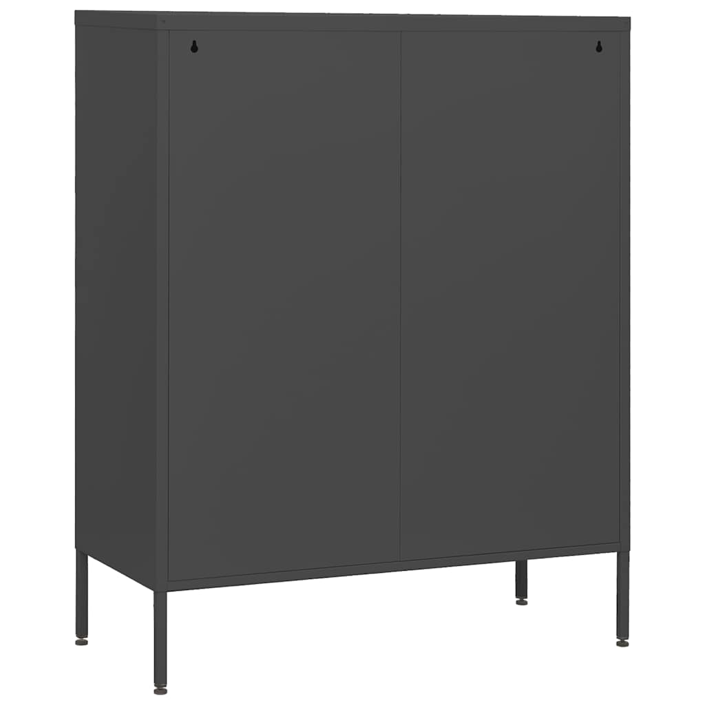 vidaXL Chest of Drawers Anthracite 80x35x101.5 cm Steel 5