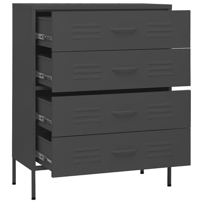 vidaXL Chest of Drawers Anthracite 80x35x101.5 cm Steel 6
