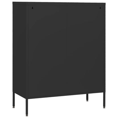 vidaXL Chest of Drawers | Black | Steel | Medium | Adjustable Feet 5