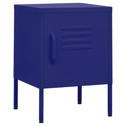 vidaXL Nightstand | Navy Blue | Steel | 35x35x51 cm |  Height-Adjustable 2