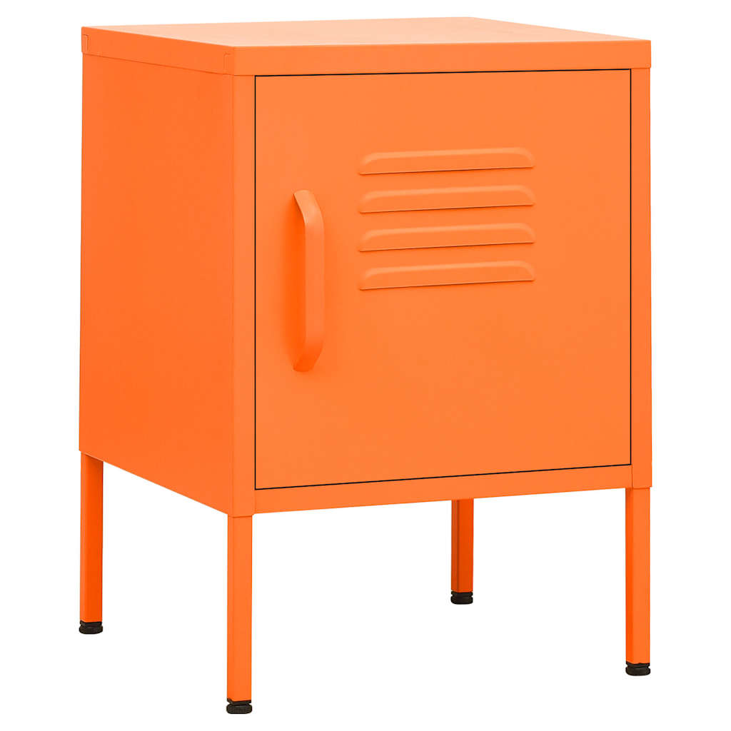 Nightstand 35x35x51 cm Steel Orange