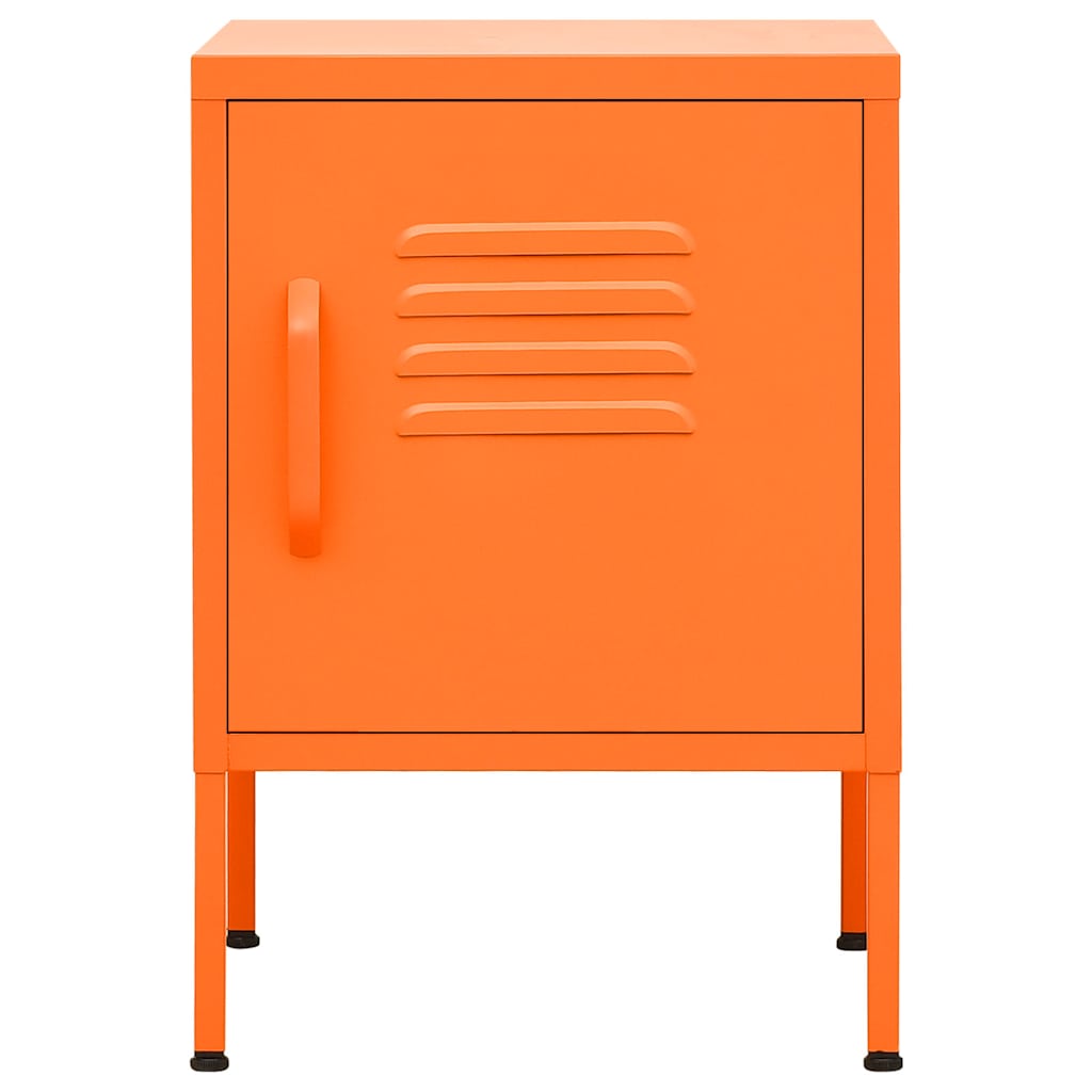 Nightstand 35x35x51 cm Steel Orange