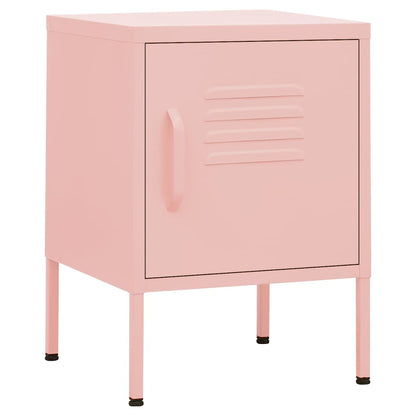 vidaXL Nightstand | Pink | Steel | Small | Levelers | Nightstand | Square 2