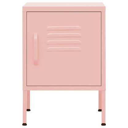 vidaXL Nightstand | Pink | Steel | Small | Levelers | Nightstand | Square 3