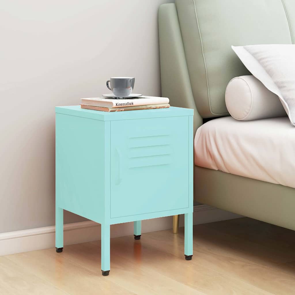 vidaXL Nightstand Mint 35x35x51 cm Steel 1