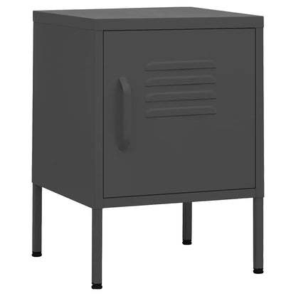 vidaXL Nightstand Anthracite 35x35x51 cm Steel 2