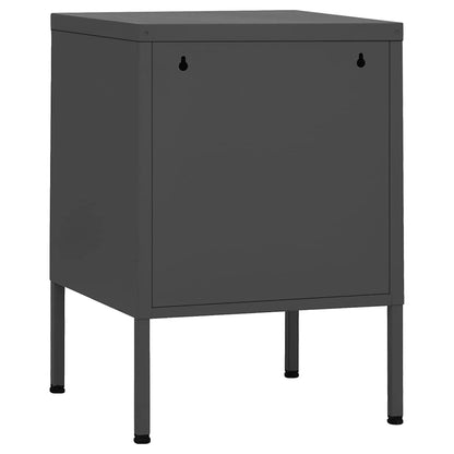 vidaXL Nightstand Anthracite 35x35x51 cm Steel 5