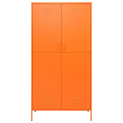 vidaXL Wardrobe | Orange | Powder-Coated Steel | Large | Wardrobe | Rectangular 3