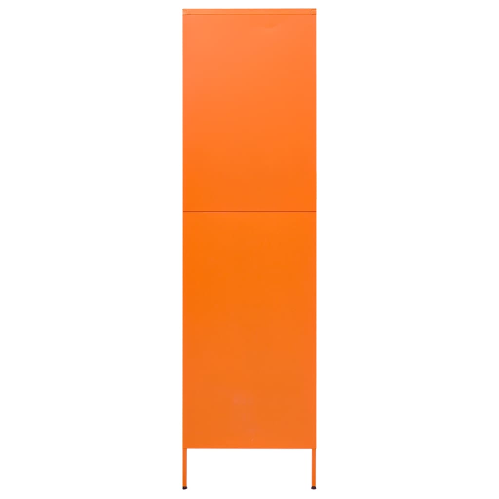 vidaXL Wardrobe | Orange | Powder-Coated Steel | Large | Wardrobe | Rectangular 4