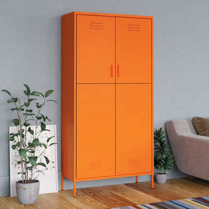 vidaXL Wardrobe | Orange | Powder-Coated Steel | Large | Wardrobe | Rectangular 1