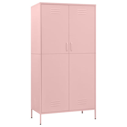 vidaXL Wardrobe | Pink | Steel | Large | Wardrobe | Rectangular | Modern 2