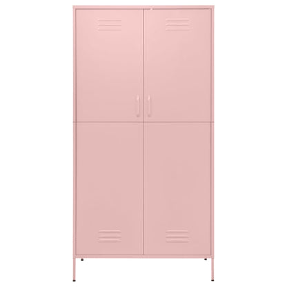 vidaXL Wardrobe | Pink | Steel | Large | Wardrobe | Rectangular | Modern 3