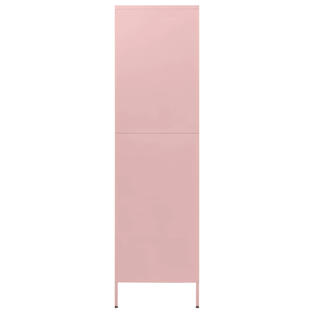 vidaXL Wardrobe | Pink | Steel | Large | Wardrobe | Rectangular | Modern 4