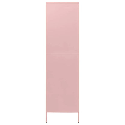vidaXL Wardrobe | Pink | Steel | Large | Wardrobe | Rectangular | Modern 4