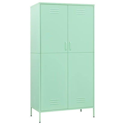 vidaXL Wardrobe | Mint | Steel | 90x50x180 cm | Modern Mint Wardrobe | Doors 2