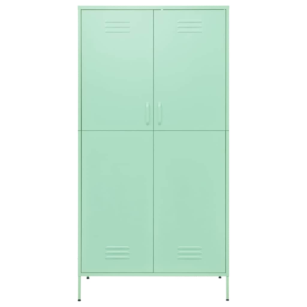 vidaXL Wardrobe | Mint | Steel | 90x50x180 cm | Modern Mint Wardrobe | Doors 3