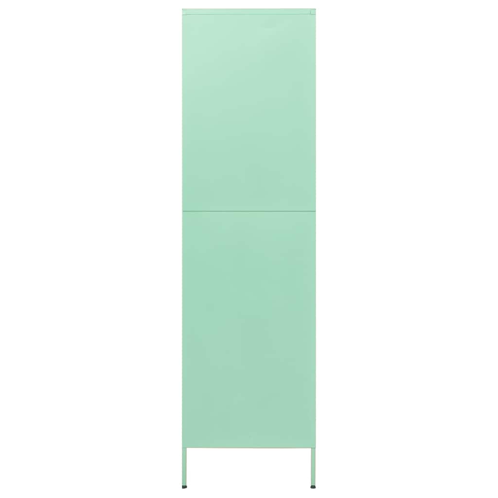 vidaXL Wardrobe | Mint | Steel | 90x50x180 cm | Modern Mint Wardrobe | Doors 4