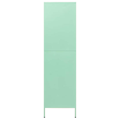 vidaXL Wardrobe | Mint | Steel | 90x50x180 cm | Modern Mint Wardrobe | Doors 4