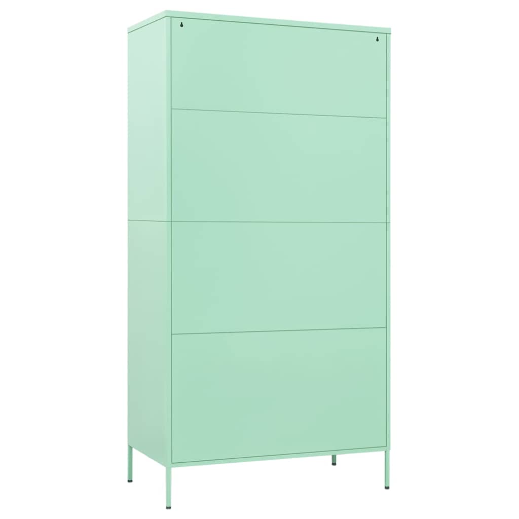 vidaXL Wardrobe | Mint | Steel | 90x50x180 cm | Modern Mint Wardrobe | Doors 5
