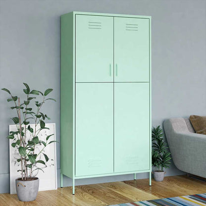 vidaXL Wardrobe | Mint | Steel | 90x50x180 cm | Modern Mint Wardrobe | Doors 1